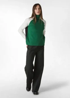 Outlet DEHA Pinstriped Wide Leg Pants Black