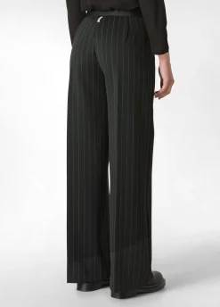 Outlet DEHA Pinstriped Wide Leg Pants Black