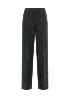 Outlet DEHA Pinstriped Wide Leg Pants Black