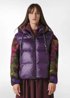 Discount DEHA Puffer Down Gilet Purple Viola
