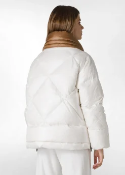 Shop DEHA Puffer Down Jacket White Milk White