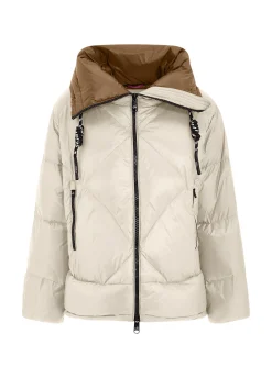 Shop DEHA Puffer Down Jacket White Milk White