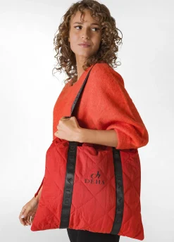 Fashion DEHA Quilted Shopping Bag Orange Arancio