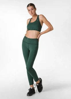 Sale DEHA Racer Back Sport Bra Green Forest Green