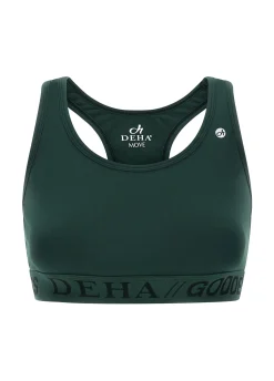 Sale DEHA Racer Back Sport Bra Green Forest Green