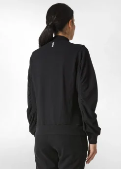 New DEHA Ribbed Trims Full Zip Sweatshirt Black