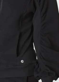 New DEHA Ribbed Trims Full Zip Sweatshirt Black