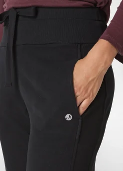 Hot DEHA Ribbed Trims Sweatpants Black