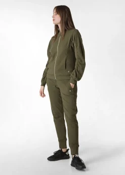 Store DEHA Ribbed Trims Sweatpants Green Olive Green