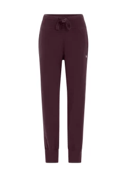 New DEHA Ribbed Trims Sweatpants Red Tibetan Red
