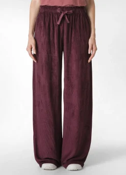 Shop DEHA Soft Velvety Corduroy Wide Leg Pants Red Tibetan Red
