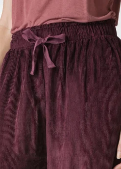 Shop DEHA Soft Velvety Corduroy Wide Leg Pants Red Tibetan Red