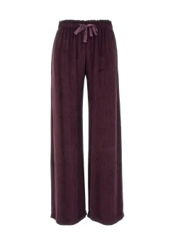 Shop DEHA Soft Velvety Corduroy Wide Leg Pants Red Tibetan Red
