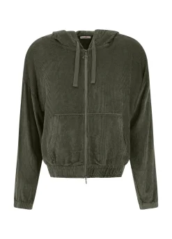 Cheap DEHA Soft Velvety Coruroy Jacket Green Olive Green