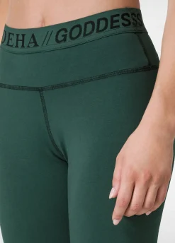 Sale DEHA Stretch 7/8 Leggings Green Forest Green