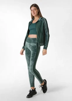 Best Sale DEHA Stretch Velvet Full Zip Sweatshirt Green Forest Green