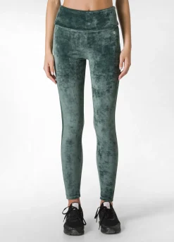 Cheap DEHA Stretch Velvet Leggings Green Forest Green
