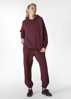Clearance DEHA Textured Crop Hoodie Red Tibetan Red