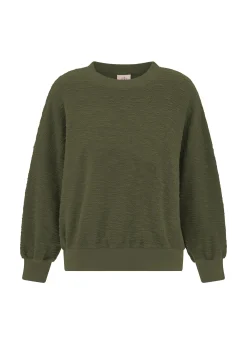 Best DEHA Textured Sweatshirt Green Olive Green