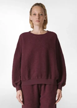 New DEHA Textured Sweatshirt Red Tibetan Red