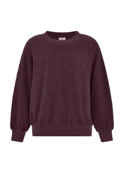 New DEHA Textured Sweatshirt Red Tibetan Red