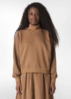 Clearance DEHA Turtle Neck Cosy Sweatshirt Brown Biscuit Brown
