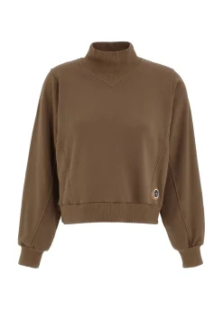 Clearance DEHA Turtle Neck Cosy Sweatshirt Brown Biscuit Brown