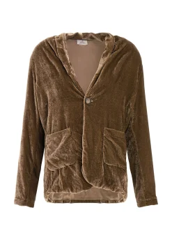 Fashion DEHA Velvet Blazer Brown Biscuit Brown