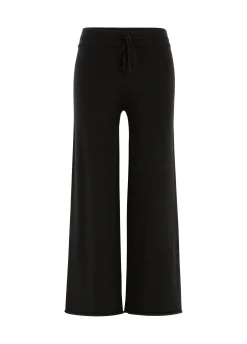 Shop DEHA Wide Leg Knitted Pants Black