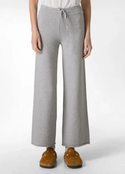 Hot DEHA Wide Leg Knitted Pants Grey Grey Melange
