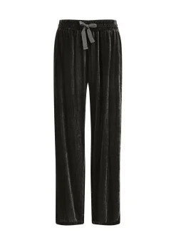 Discount DEHA Wide Leg Velvet Pants Black