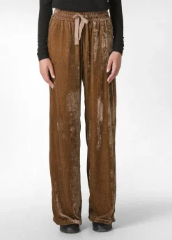 Discount DEHA Wide Leg Velvet Pants Brown Biscuit Brown