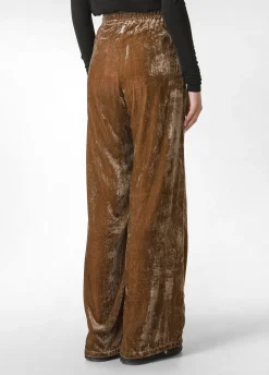 Discount DEHA Wide Leg Velvet Pants Brown Biscuit Brown