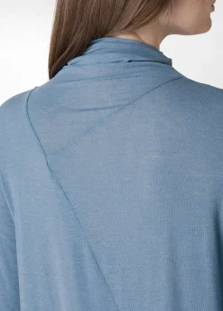 Outlet DEHA Wooly High Neck T-Shirt Blue Midblue