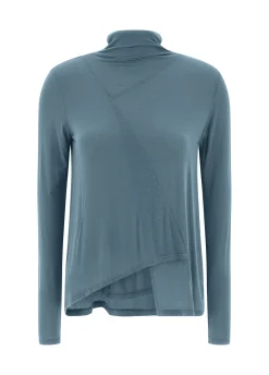 Outlet DEHA Wooly High Neck T-Shirt Blue Midblue