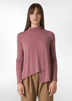 Outlet DEHA Wooly High Neck T-Shirt Pink Deco' Rose
