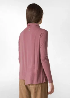 Outlet DEHA Wooly High Neck T-Shirt Pink Deco' Rose