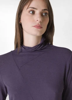 Online DEHA Wooly High Neck T-Shirt Purple Aubergine Violet