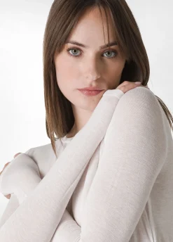 Best DEHA Wooly Long Sleeve T-Shirt White Milk White