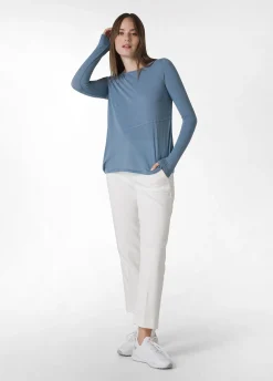 Fashion DEHA Wooly Long Sleeve T-Shirt Blue Midblue