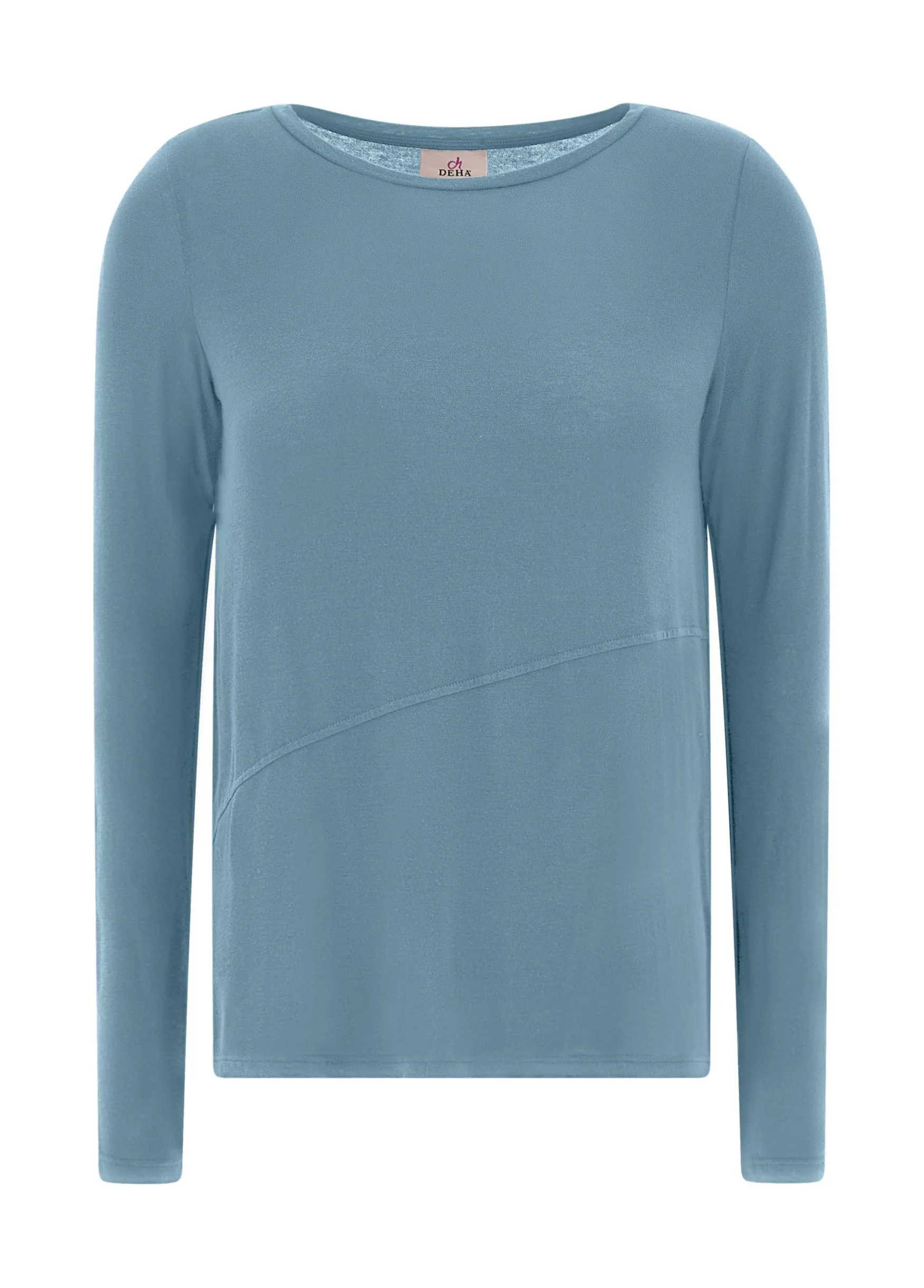 Fashion DEHA Wooly Long Sleeve T-Shirt Blue Midblue