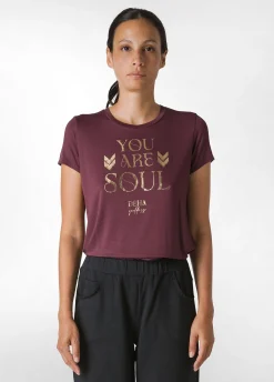 Outlet DEHA Yoga Light Viscose T-Shirt Red Tibetan Red