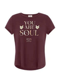 Outlet DEHA Yoga Light Viscose T-Shirt Red Tibetan Red