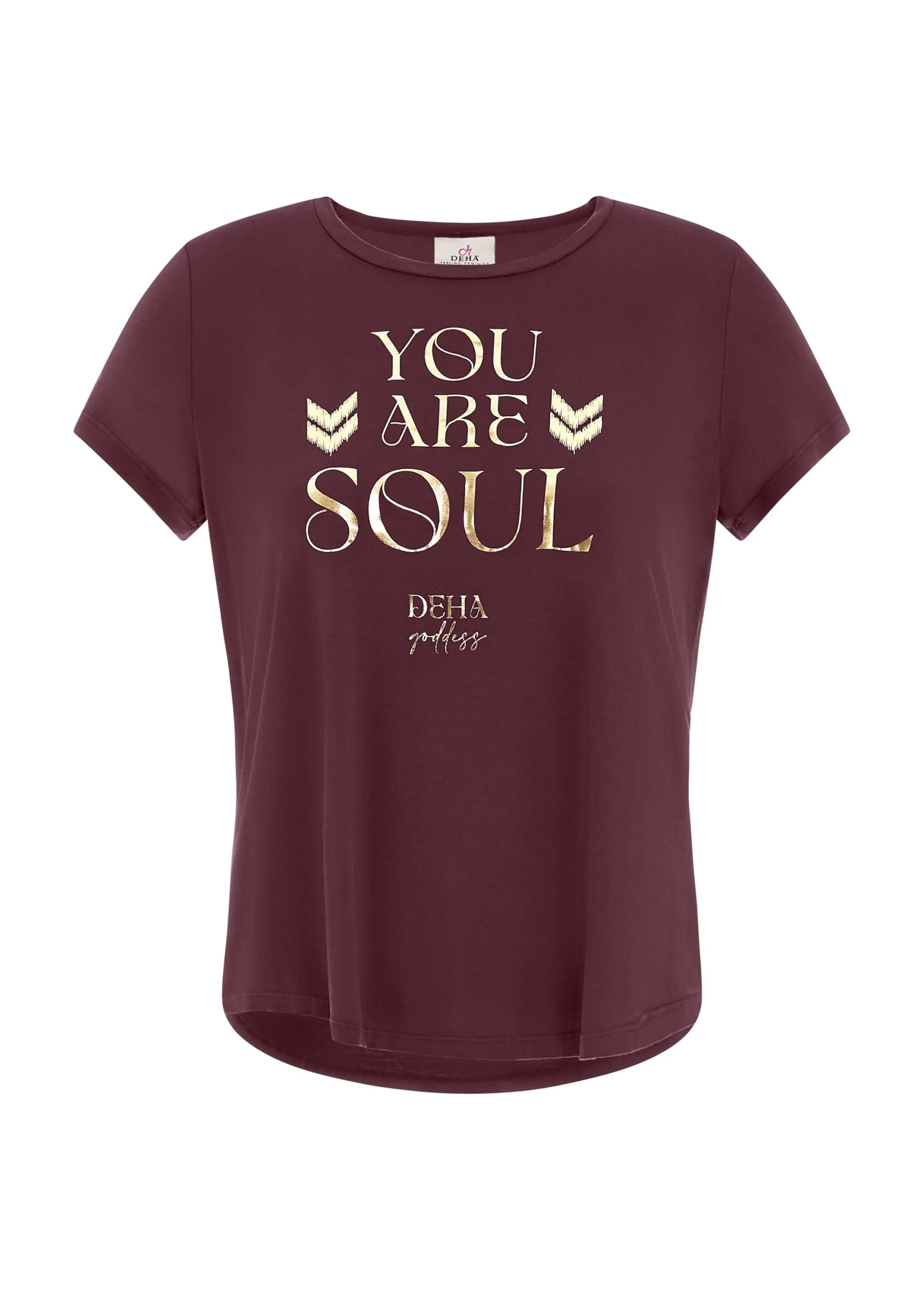 Outlet DEHA Yoga Light Viscose T-Shirt Red Tibetan Red