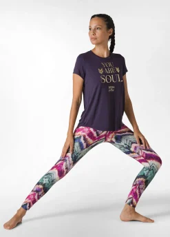 Shop DEHA Yoga Light Viscose T-Shirt Purple Aubergine Violet
