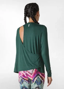 Clearance DEHA Yoga Long Sleeve T-Shirt Green Forest Green