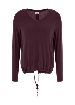 Best DEHA Yoga Long Sleeve Viscose Top Red Tibetan Red