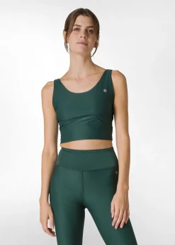 Clearance DEHA Yoga Soft Touch Sport Bra Green Forest Green
