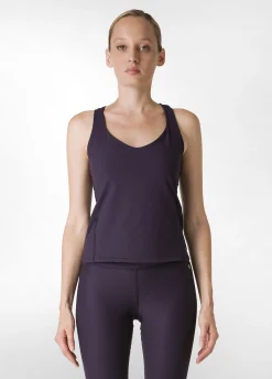 Sale DEHA Yoga Soft Touch Top Purple Aubergine Violet